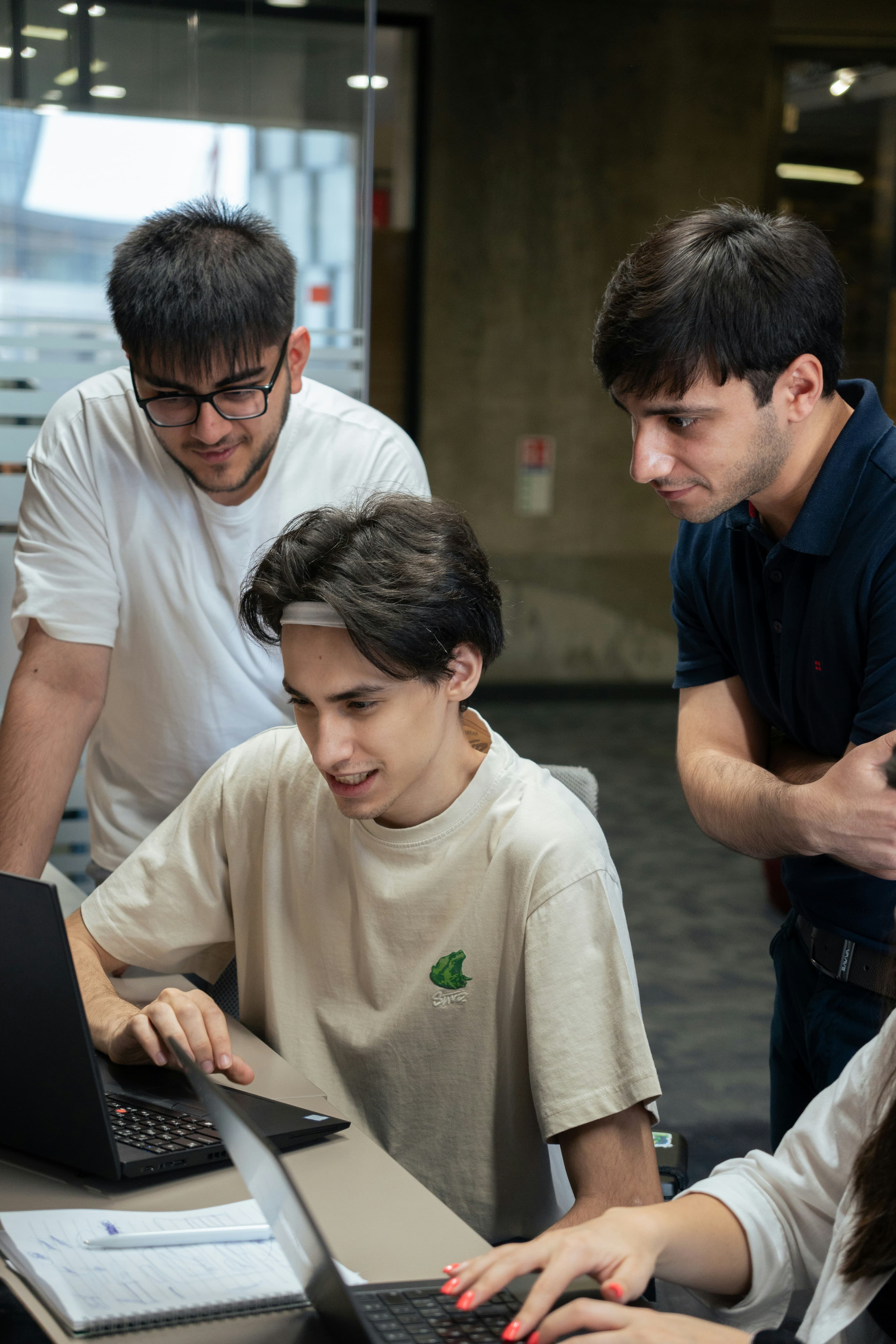 Students studying